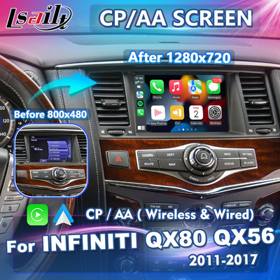 صفحه‌نمایش بی‌سیم Android Auto Carplay 8 اینچی HD برای Infiniti QX80 QX56 2011-2017