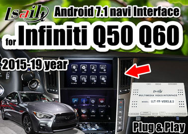 رابط ویدیوی چند رسانه ای اندروید 7.1 از carpaly بی سیم/Android auto برای Infiniti 2015-2019 Q50 Q60 پشتیبانی می کند