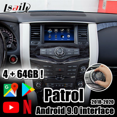 Lsailt 4G Android 9.0 CarPlay و رابط ویدئویی چند رسانه ای با YouTube، Netflix برای Nissan Patrol 2018-2021