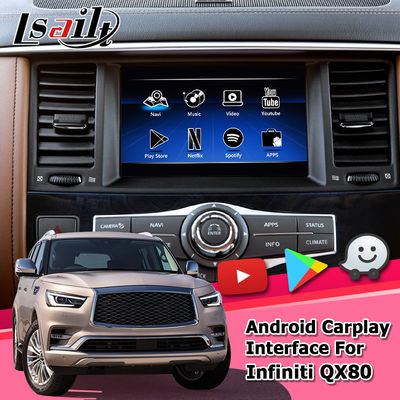 رابط چند رسانه ای Carplay Android Navigation Box رابط ویدیویی Infiniti QX80 2018