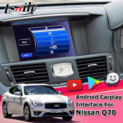 Android Auto Navigation Carplay Interface برای Infiniti Q70 / M25 M37 Fuga پشتیبانی یوتیوب