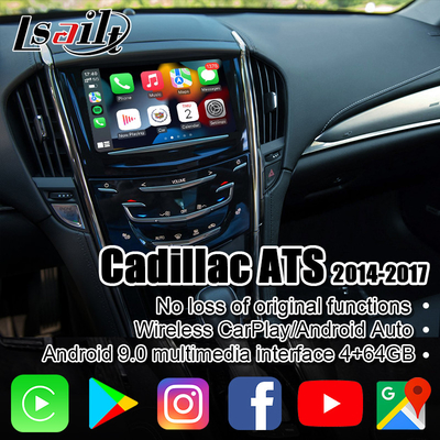 رابط ویدئویی چند رسانه ای برای Cadillac ATS XTS SRX CUE با YouTube، NetFlix، Waze با CarPlay بی سیم