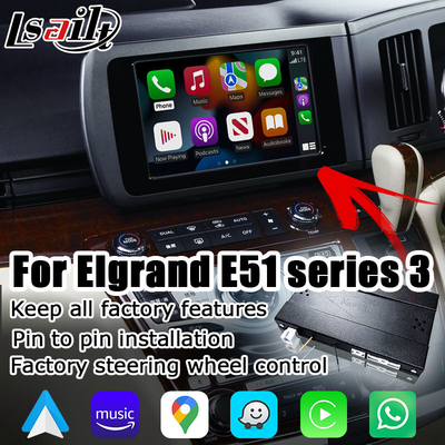 Lsailt Wireless Carplay Android Auto Interface برای Nissan Elgrand E51 Series 3 Japan Spec