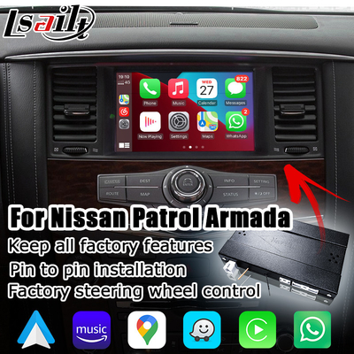 رابط بی‌سیم Android Auto Carplay برای Nissan Patrol Armada Y62 10-16 IT08 08IT شامل مشخصات ژاپنی