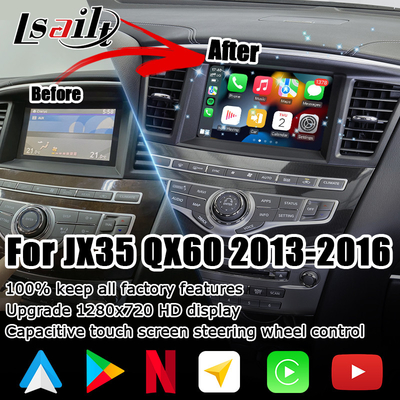 صفحه نمایش لمسی چند انگشتی HD carplay ارتقا خودکار اندروید برای Infiniti QX60 JX35 2013-2016 IT06