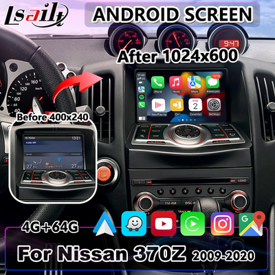 Lsailt 7 اینچی رابط ویدئویی چند رسانه ای اندروید صفحه کارپلی برای نیسان 370Z