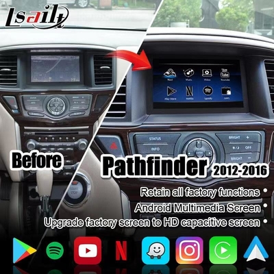 صفحه نمایش چند رسانه ای CarPlay Car برای Nissan Pathfinder، Patrol، Armada Infiniti QX با اندروید اتو
