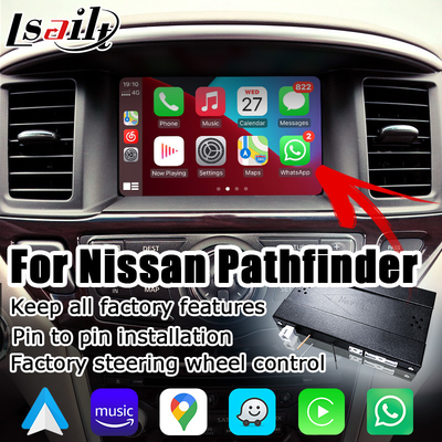 جعبه ناوبری خودکار اندروید Carplay بی سیم برای نیسان Pathfinder R52 2017-2021