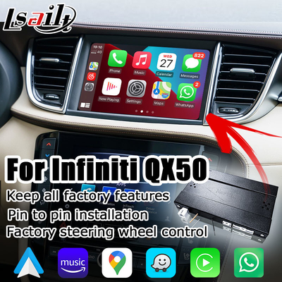 جعبه رسانه Android Auto Wireless Carplay برای ارتقاء OEM Infiniti QX50 2018