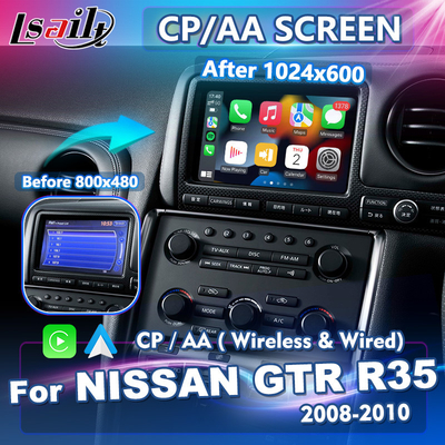 Lsailt 7 اینچی Wireless Carplay Android Auto HD صفحه نمایش برای نیسان GTR R35 GT-R JDM 2008-2010
