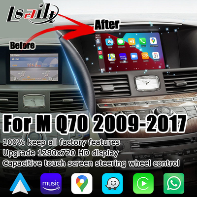 Infiniti M35 M25 Q70 Q70L بی سیم Carplay Android Auto HD ارتقاء صفحه نمایش لمسی