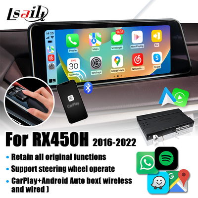 رابط Lexus CarPlay برای RX450H 2016-2022 RX350 پشتیبانی بی‌سیم Android Auto، دوربین‌ها