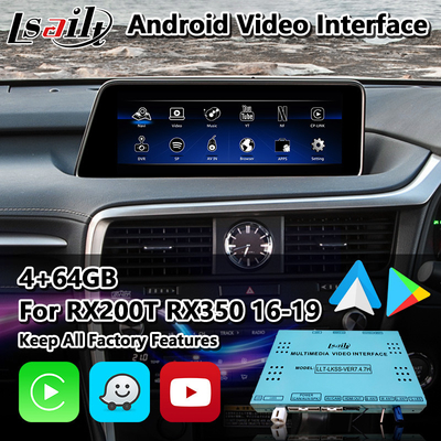 رابط ویدئویی اندروید Lsailt برای لکسوس RX350 RX450h RX200t RX350L RX450L RX AL20 2016-2019