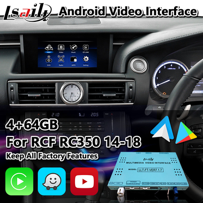 سیستم اندروید Lsailt با کار پلی اندروید اتو برای لکسوس RC 350 300h 200t 300 AWD F Sport 2014-2018