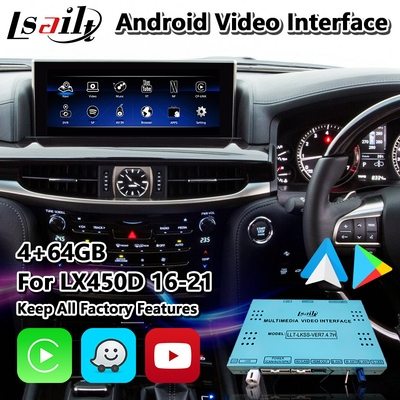 رابط ویدئویی کارپلی اندرویدی Lsailt برای لکسوس LX 450d 570 570s VDJ200 J200 2016-2021
