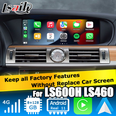 لکسوس LS460L LS600hL اندروید 11 کارپلی رابط ویدیویی مبتنی بر کوالکام 8+128GB