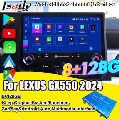 رابط اطلاعات و تفریح اندرویدی پین به پین برای لکسوس GX550 2024 RX NX LX ES شامل یوتیوب، نت فلکس، گوگل پلے، Waze