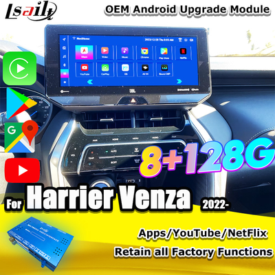 ماژول ارتقاء اندروید OEM Lsailt برای Harrier Venza Toyota 2022 - رابط چندرسانه ای اندروید 12.3 اینچی با YouTube، NetFlix