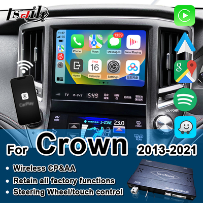 رابط کارپلی بی سیم اپل برای کرون S210 2013-2016 AWS210 GRS210 GWS214 GWS215 Majesta Athlete Royal Saloon پشتیبانی دوربین عقب، اندروید اتو