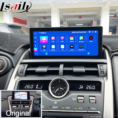 صفحه نمایش اندروید لکسوس برای لکسوس NX200T NX300H 2015-2017، صفحه نمایش 10.25 اینچی IPS HD، اندروید 13، CarPlay بی‌سیم، Android Auto