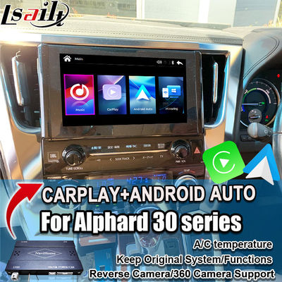 ماژول ارتقاء اتوماتیک بی سیم Apple CarPlay / Android برای Alphard سری 30 Vellfire Toyota پشتیبانی از رادیو FM ، A / C ، آینه ، دوربین