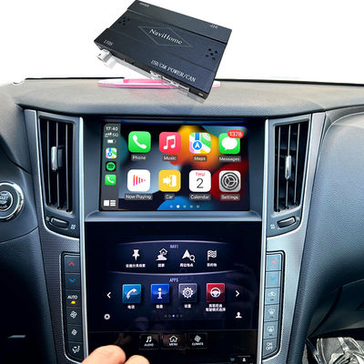 ماژول ارتقاء Apple CarPlay OEM Q50 Q60 یکپارچه سازی آینه سازی تلفن همراه، نمایش دمای AC، نقشه گوگل، Spotify