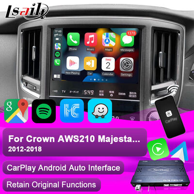 رابط Apple CarPlay برای Crown S210 AWS210 GRS210 GWS214 GWS215 Majesta Athlete Royal Saloon یکپارچه اندروید اتو، دوربین عقب، آب و هوا AC