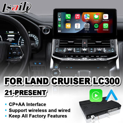 Lsailt Wireless Android Auto Carplay Interface برای 2021-2024 تویوتا لند کروزر 300 GX-R VX-R GR GR-S Sahara ZX VX LC300