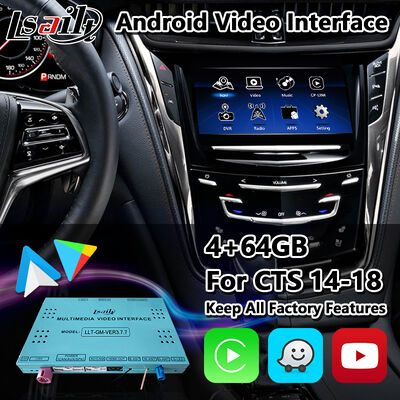 رابط ویدئویی ناوبری GPS اندروید Lsailt برای سیستم CUE کادیلاک CTS مدل 2013-2019 با Carplay