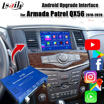 ماژول چند رسانه ای اندروید 13 برای Armada Patrol Y62 Quest ارتقاء صفحه نمایش OEM با CarPlay بی سیم، یوتیوب، نقشه گوگل