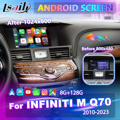 صفحه نمایش چند رسانه ای کارپلی اندروید Lsailt برای Infiniti M25 M30d M30d M37 M56 M35h Y51 Q70 2010-2023