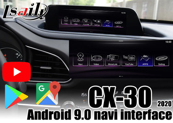 رابط ماشین اندروید برای مزدا CX-30 2020 CarPlay باکس پشتیبانی از یوتیوب، گوگل پلی توسط Lsailt