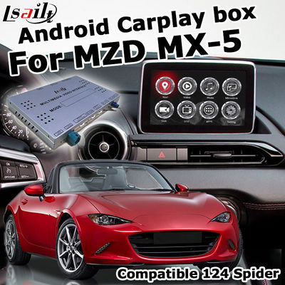 Mazda MX-5 MX5 FIAT 124 Android Auto Carplay Box با رابط تصویری کنترل دستگیره اصلی مزدا