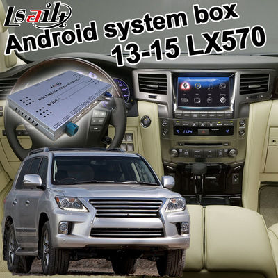 Lexus LX570 2013-2015 Android auto carplay رابط ویدئویی جعبه ناوبری گزینه ای بی سیم carplay