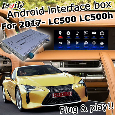 لکسوس LC500 LC500h GPS Navigation Box رابط ویدئویی اختیاری کارپلی بی سیم و اندروید اتو یوتیوب گوگل پلی