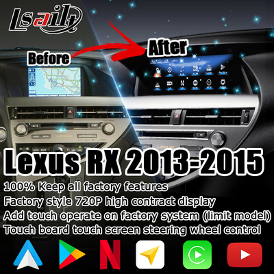 صفحه نمایش 10.25 اینچی Lexus Android DSP Adjustment Lsailt برای RX350 RX450h