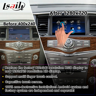 صفحه نمایش چند رسانه ای خودرو Lsailt برای Nissan Patrol Y62 2011-2017 با Android Auto Carplay بی سیم
