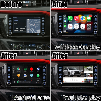 تویوتا هیلوکس اندروید 13 رابط ویدیویی چند رسانه ای carplay بی سیم اندروید اتوماتیک لمس 3