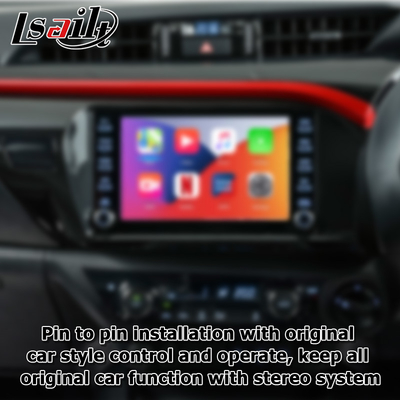 تویوتا هیلوکس اندروید 13 رابط ویدیویی چند رسانه ای carplay بی سیم اندروید اتوماتیک لمس 3