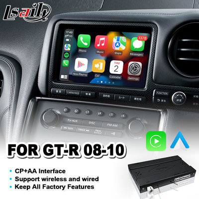 رابط Lsailt Android Auto Carplay برای Nissan GTR GT-R R35 Nismo 2008-2010