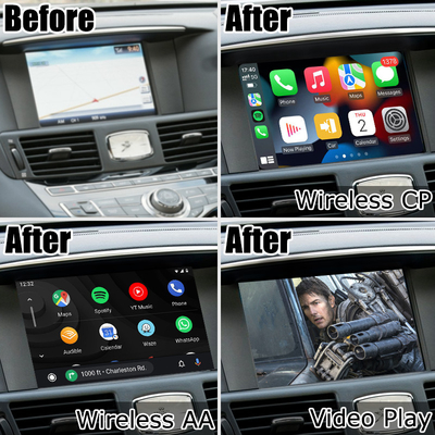 Infiniti Q70 M35 M37 نیسان فوگا بی سیم carplay android auto solution IT08 08IT