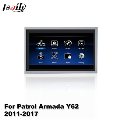 صفحه نمایش چند رسانه ای خودرو Lsailt برای Nissan Patrol Y62 2011-2017 با Android Auto Carplay بی سیم