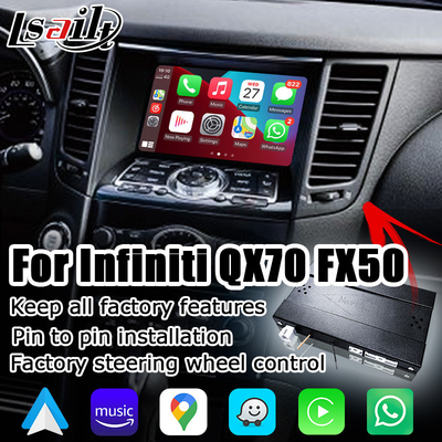 جعبه رابط خودکار اندروید carplay بی سیم برای Infiniti FX35 FX37 FX50 QX70