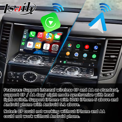 جعبه رابط خودکار اندروید carplay بی سیم برای Infiniti FX35 FX37 FX50 QX70