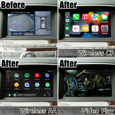 راه حل ارتقاء بدون آسیب رابط کاربری خودکار اندروید Infiniti JX35 QX60 بی سیم carplay