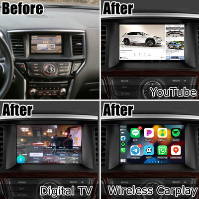 ارتقاء صفحه نمایش چند رسانه ای نیسان Pathfinder R52 اندروید IT06 06It carplay سیستم
