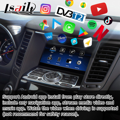 ارتقاء صفحه نمایش INFINITI QX70 FX35 FX37 HD وایرلس carplay android auto IT06