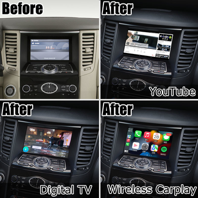 ارتقاء صفحه نمایش INFINITI QX70 FX35 FX37 HD وایرلس carplay android auto IT06