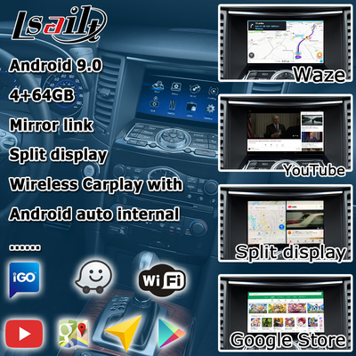 ارتقاء صفحه نمایش INFINITI QX70 FX35 FX37 HD وایرلس carplay android auto IT06