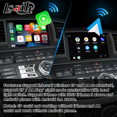 Infiniti M35 M45 Nissan Fuga HD ارتقاء صفحه نمایش لمسی چند انگشتی کارپلی رابط ویدیوی خودکار اندروید